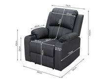 Load image into Gallery viewer, Marton Manual Recliner Chair - Black