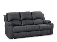 Load image into Gallery viewer, Marton Manual 3 Seater Recliner Sofa - Black