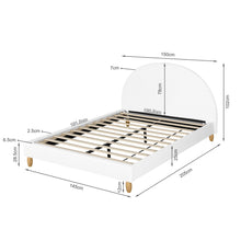 Load image into Gallery viewer, Moruisg Boucle Double Bed Frame - White