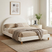Load image into Gallery viewer, Moruisg Boucle Queen Bed Frame - White