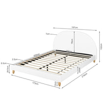 Load image into Gallery viewer, MORUISG Boucle King Bed Frame - White