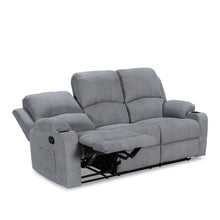 Load image into Gallery viewer, Henley Fabric Manual 3 Seater Recliner Sofa - Grey