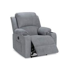 Load image into Gallery viewer, Henley Fabric Electric 1 Seater Recliner Sofa - Grey