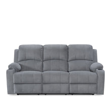 Load image into Gallery viewer, Henley Fabric Manual 3 Seater Recliner Sofa - Grey