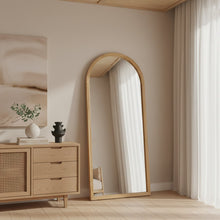 Load image into Gallery viewer, Halo Arched Full Length Mirror 180cm - Light Wood (0.099m - 16.5kg)