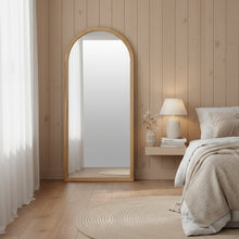 Load image into Gallery viewer, Halo Arched Full Length Mirror 180cm - Light Wood (0.099m - 16.5kg)