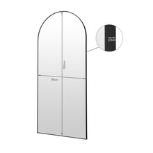 Load image into Gallery viewer, Archie Metal Arched Full Length Mirror - Black (T=0.076m - 14.7kg)