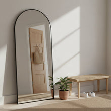Load image into Gallery viewer, Alto Metal Arched Full Length Mirror - Black