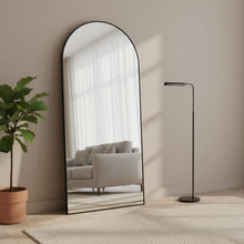 Load image into Gallery viewer, Alto Metal Arched Full Length Mirror - Black