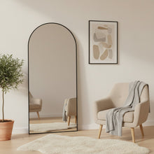Load image into Gallery viewer, Alto Metal Arched Full Length Mirror - Black