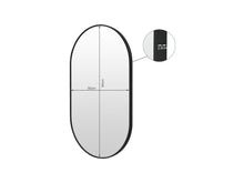 Load image into Gallery viewer, Luna Oval Metal Framed Wall Mirror - Black