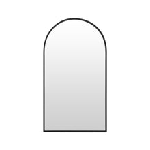 Load image into Gallery viewer, Luna Arched Metal Wall Mirror - Black