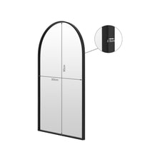 Load image into Gallery viewer, Luna Arched Metal Wall Mirror - Black