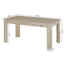 Load image into Gallery viewer, Azar Dining Table Rectangle 160 x 80cm - Oak