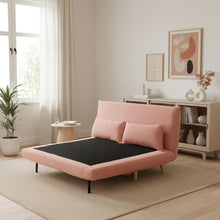 Load image into Gallery viewer, Hastings 2 Seater Fold-Out Sofa Bed - Pink