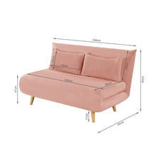 Load image into Gallery viewer, Hastings 2 Seater Fold-Out Sofa Bed - Pink