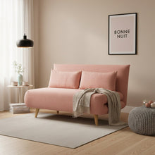 Load image into Gallery viewer, Hastings 2 Seater Fold-Out Sofa Bed - Pink