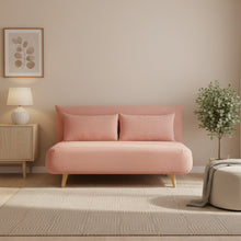 Load image into Gallery viewer, Hastings 2 Seater Fold-Out Sofa Bed - Pink