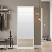 Load image into Gallery viewer, Melo 5 Drawer Shoe Cabinet Storage Rack - White