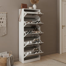 Load image into Gallery viewer, Melo 5 Drawer Shoe Cabinet Storage Rack - White