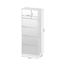 Load image into Gallery viewer, Melo 5 Drawer Shoe Cabinet Storage Rack - White