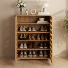 Load image into Gallery viewer, Loma 2 Door Shoe Cabinet Storage Rack - Dark Oak