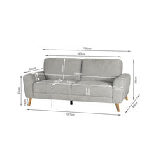 Load image into Gallery viewer, Suki Linen 3 Seater Sofa - Grey