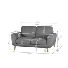 Load image into Gallery viewer, Tova Chenille 2 Seater Sofa - Ash Grey