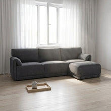 Load image into Gallery viewer, Velvo 3 Seater Modular Sofa with Ottoman - Dark Grey