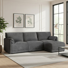 Load image into Gallery viewer, Velvo 3 Seater Modular Sofa with Ottoman - Dark Grey