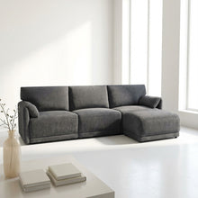 Load image into Gallery viewer, Velvo 3 Seater Modular Sofa with Ottoman - Dark Grey