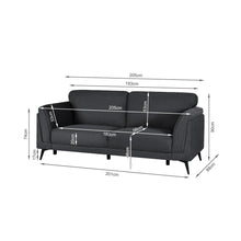 Load image into Gallery viewer, Brulo Linen 3 Seater Sofa - Dark Grey