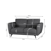 Load image into Gallery viewer, Rivel Chenille 2 Seater Sofa - Dark Grey