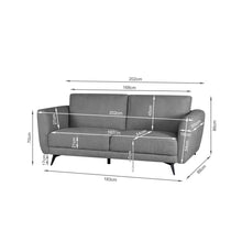 Load image into Gallery viewer, Rivel Chenille 3 Seater Sofa - Ash Grey