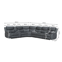 Load image into Gallery viewer, Mandan Electric Recliner Corner Sofa - Grey