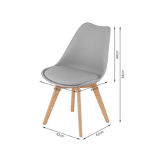 Load image into Gallery viewer, Evelyn Dining Chair Padded - Set of 4 - Grey