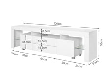 Load image into Gallery viewer, Micco 2m LED Entertainment Unit - White
