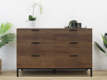Load image into Gallery viewer, Ocala Low Boy 6 Drawer Chest Dresser - Walnut