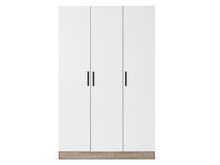 Load image into Gallery viewer, Bram 3 Door Wardrobe Cabinet - Oak + White