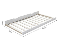 Load image into Gallery viewer, Laila Single Wooden Trundle Bed Frame - White