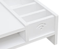 Load image into Gallery viewer, 2 Tier Monitor Stand Riser - White Storage Organizer