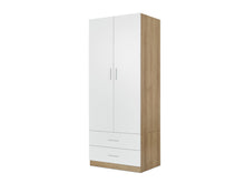Load image into Gallery viewer, 22582 - Harris 2 Door Wardrobe with Drawers - Oak + White - Betalife