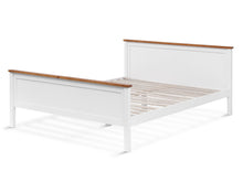 Load image into Gallery viewer, Kamet Double Wooden Bed Frame - White