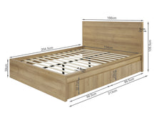 Load image into Gallery viewer, Harris Queen Bed Frame with Storage - Oak