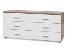 Load image into Gallery viewer, 21879 - Bram Low boy 6 Drawer Chest Dresser - Oak - Betalife