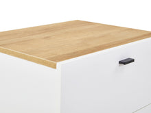 Load image into Gallery viewer, Hekla Wooden Bedside Table Nightstand with 2 Drawers - White