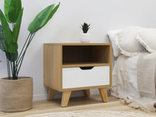 Load image into Gallery viewer, Schertz Wooden Bedside Table - Oak