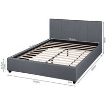 Load image into Gallery viewer, Shasta Fabric Slat Bed Frame with Headboard - Queen