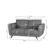 Load image into Gallery viewer, Rivel Chenille 2 Seater Sofa - Ash Grey