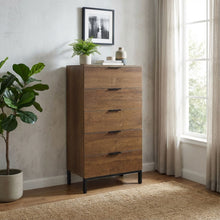 Load image into Gallery viewer, Ocala Tallboy 5 Drawer Chest Dresser - Walnut